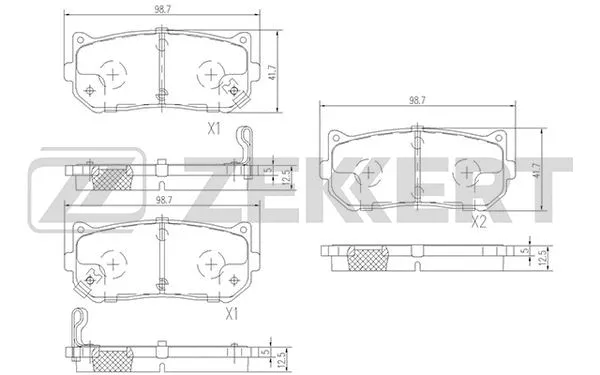 Brake Pad Set, disc brake (BS-2809)