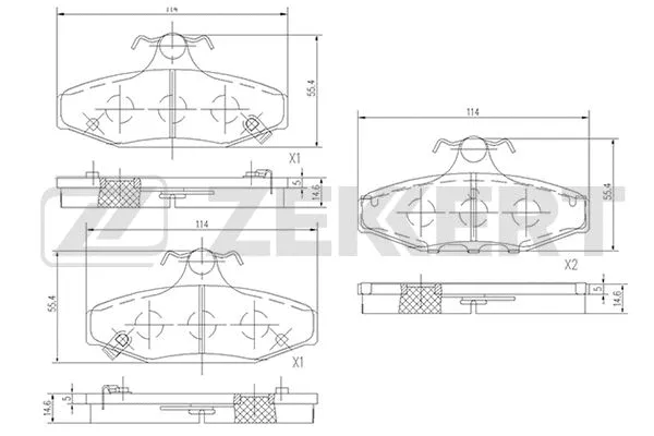 Brake Pad Set, disc brake (BS-2423)
