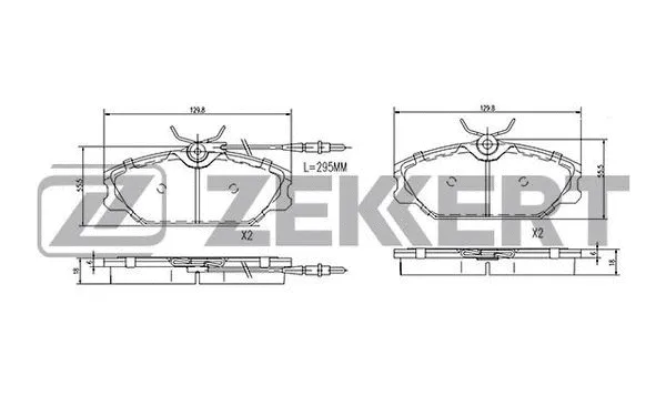Brake Pad Set, disc brake (BS-1281)