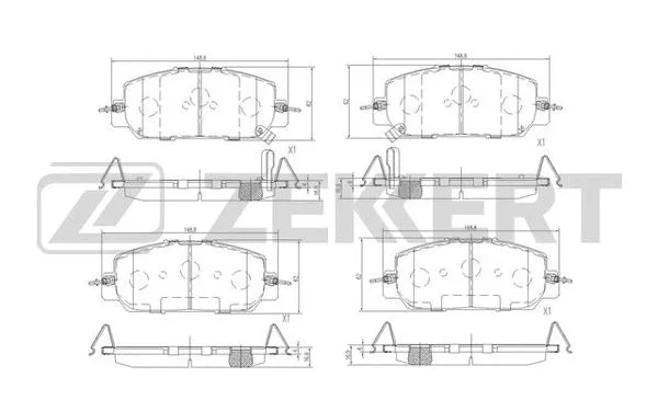 Brake Pad Set, disc brake (BS-1528)