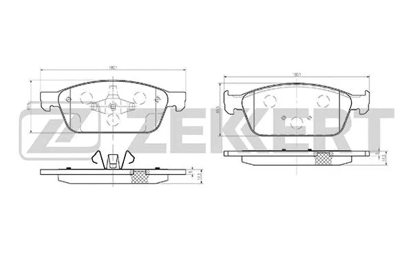 Brake Pad Set, disc brake (BS-1249)