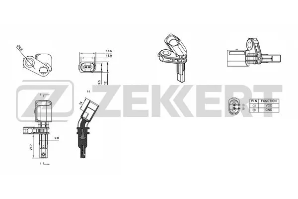 Sensor, wheel speed (SE-6007)