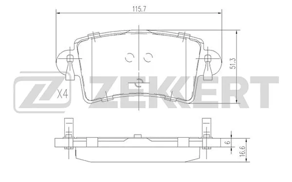 Brake Pad Set, disc brake (BS-1004)