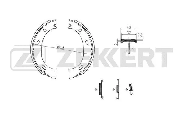 Brake Shoe Set, parking brake