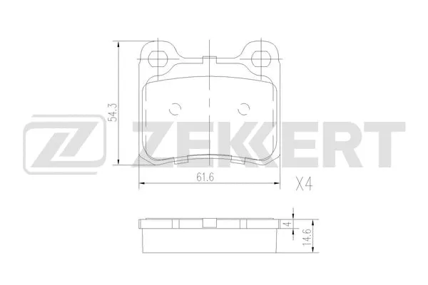 Brake Pad Set, disc brake (BS-1581)