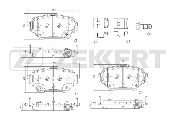 Brake Pad Set, disc brake (BS-1183)