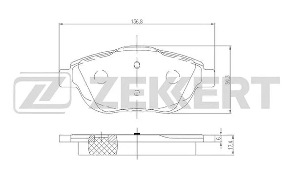 Brake Pad Set, disc brake (BS-2157)