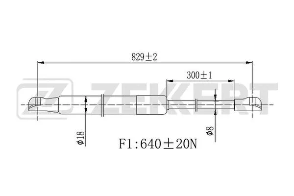 Gas Spring, boot/cargo area (GF-2446)