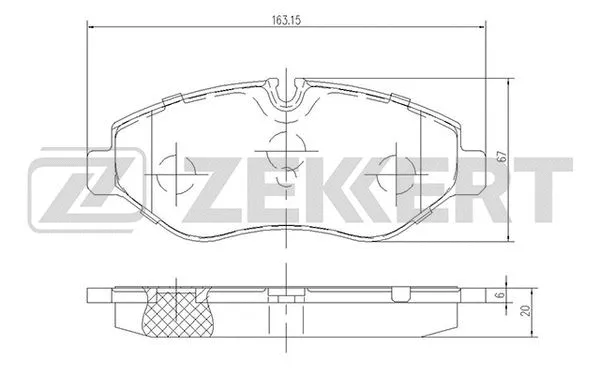 Brake Pad Set, disc brake (BS-2844)