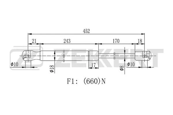 Gas Spring, boot/cargo area (GF-2242)