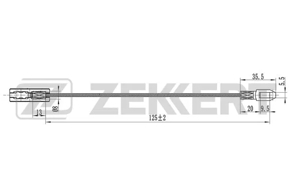 Cable Pull, parking brake (BZ-1324)
