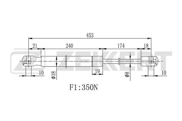 Gas Spring, boot/cargo area (GF-2359)