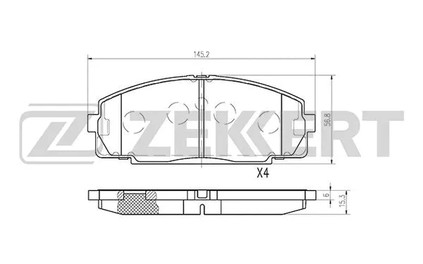 Brake Pad Set, disc brake (BS-1110)