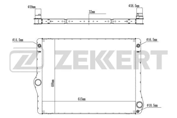 Radiator, engine cooling (MK-1024)