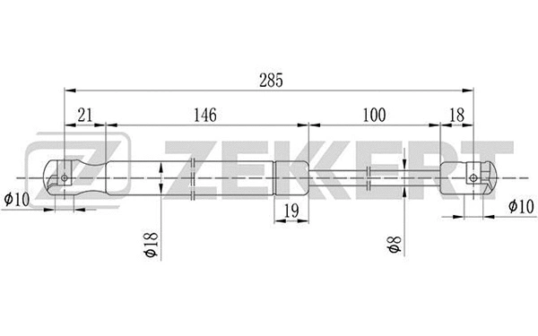 Gas Spring, bonnet (GF-1955)