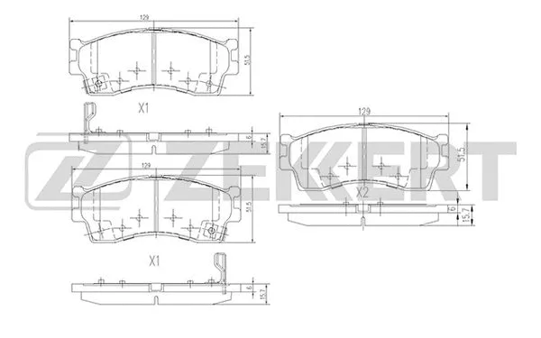 Brake Pad Set, disc brake (BS-1904)