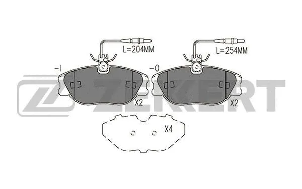 Brake Pad Set, disc brake (BS-1062)