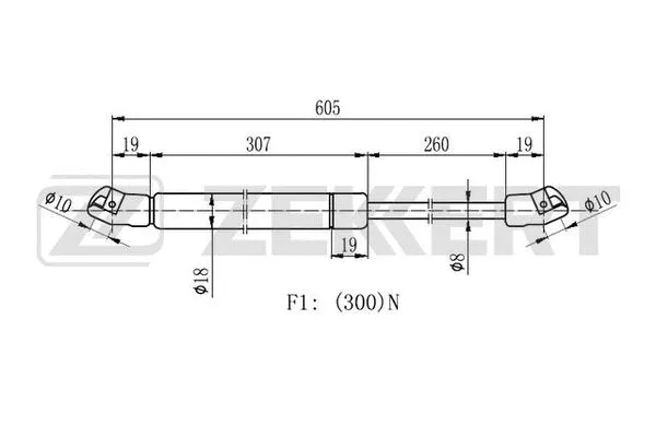 Gas Spring, boot/cargo area (GF-2453)