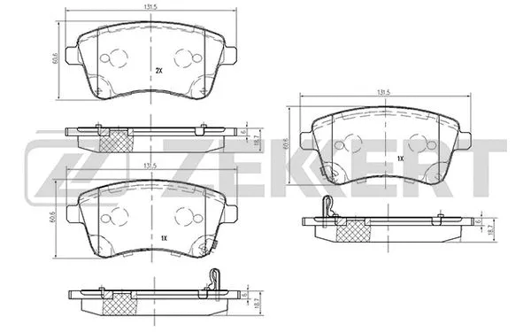 Brake Pad Set, disc brake (BS-2437)