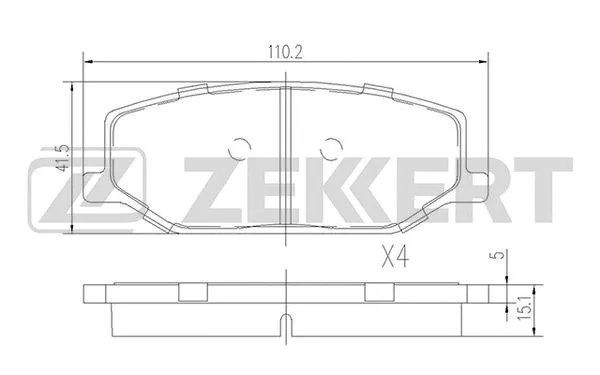 Brake Pad Set, disc brake (BS-1231)