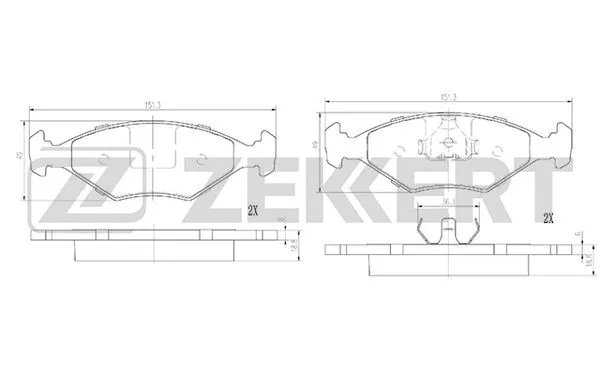 Brake Pad Set, disc brake (BS-2944)