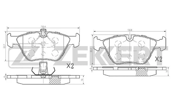 Brake Pad Set, disc brake (BS-1102)