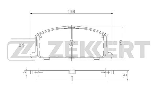 Brake Pad Set, disc brake (BS-2624)