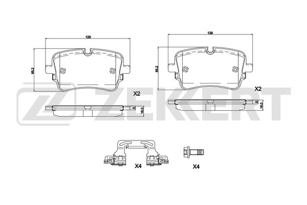 Brake Pad Set, disc brake (BS-1329)