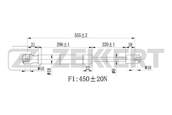 Gas Spring, boot/cargo area (GF-1107)