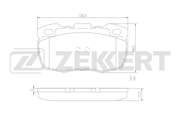 Brake Pad Set, disc brake (BS-2976)