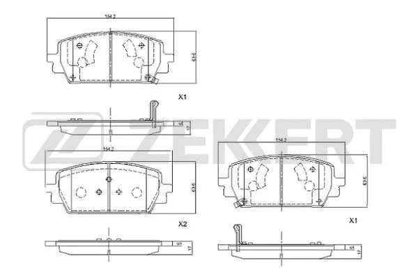 Brake Pad Set, disc brake (BS-1107)