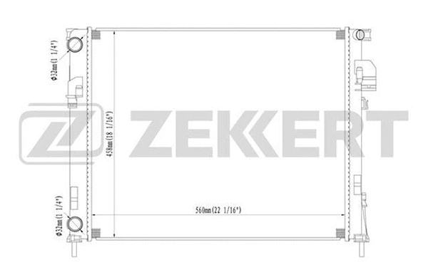 Radiator, engine cooling (MK-1364)