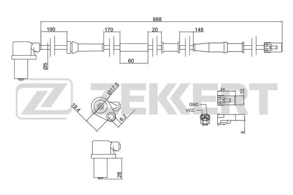 Sensor, wheel speed (SE-6085)