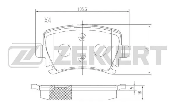 Brake Pad Set, disc brake (BS-1142)