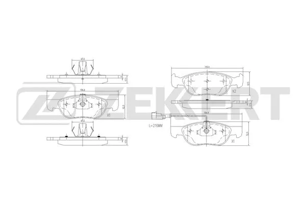 Brake Pad Set, disc brake (BS-1075)
