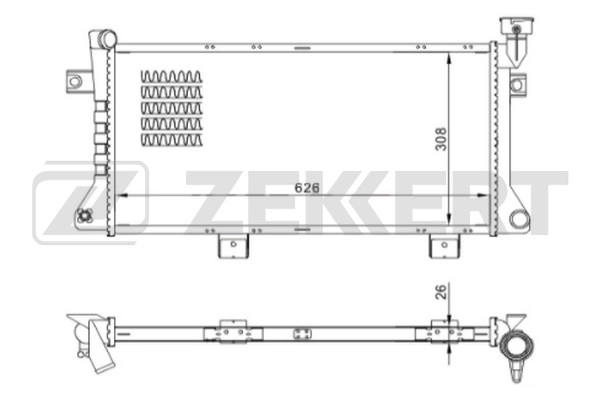 Radiator, engine cooling (MK-1121)