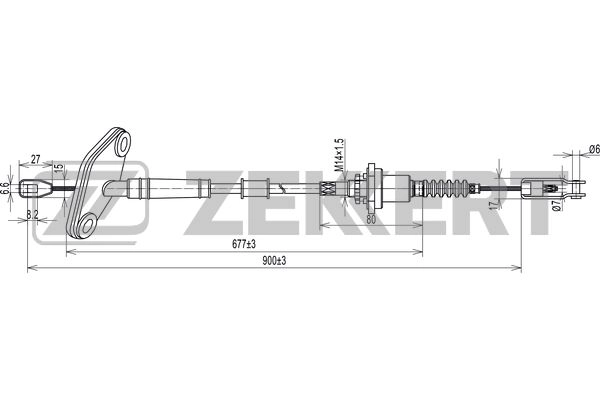 Cable Pull, clutch control (BZ-1091)