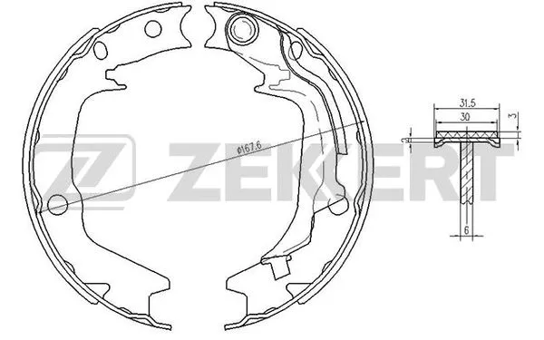 Brake Shoe Set, parking brake