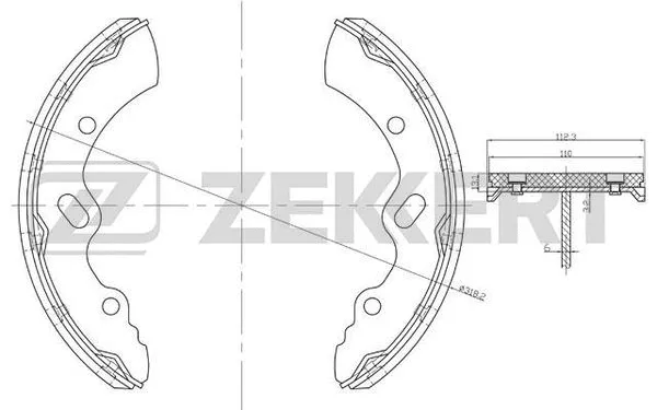 Brake Shoe Set (BK-4185)