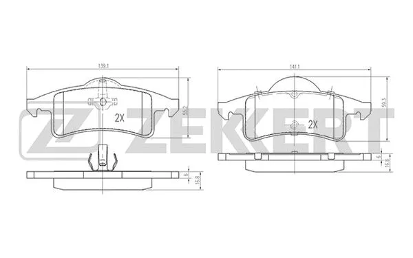Brake Pad Set, disc brake (BS-1277)