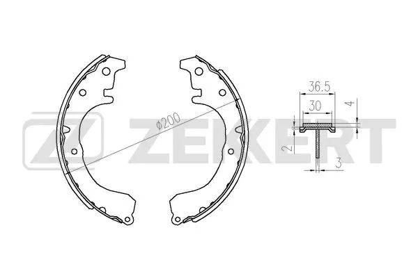 Brake Shoe Set (BK-4355)