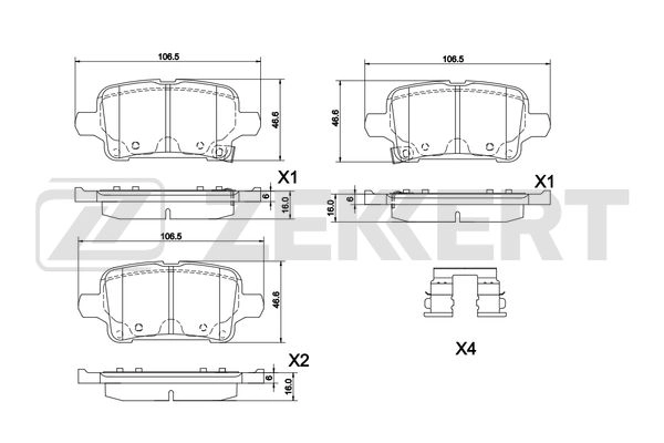 Brake Pad Set, disc brake (BS-1303)