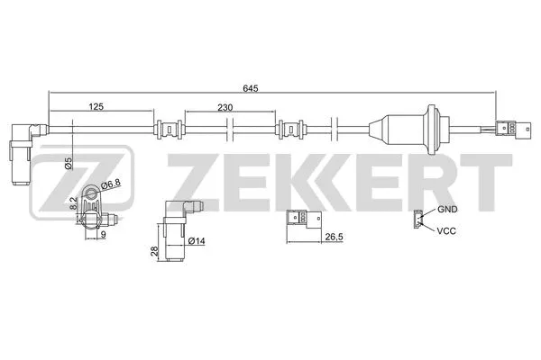 Sensor, wheel speed (SE-6128)