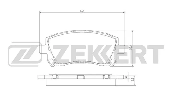 Brake Pad Set, disc brake (BS-2580)