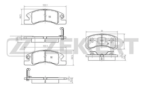 Brake Pad Set, disc brake (BS-2093)