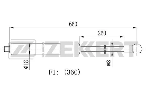 Gas Spring, boot/cargo area (GF-2132)