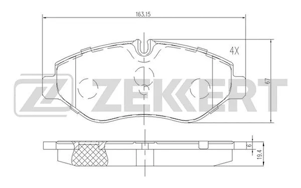 Brake Pad Set, disc brake (BS-2823)