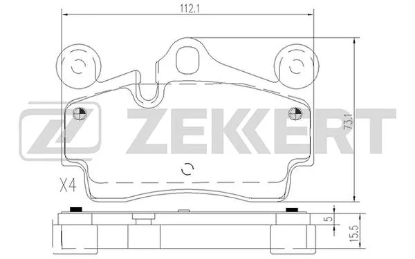 Brake Pad Set, disc brake (BS-2834)