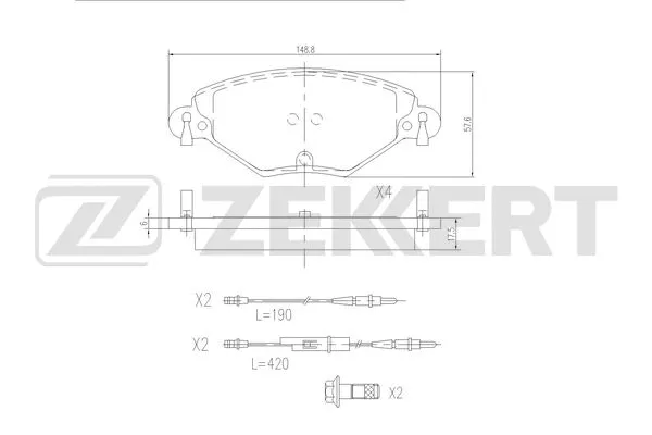 Brake Pad Set, disc brake (BS-2909)