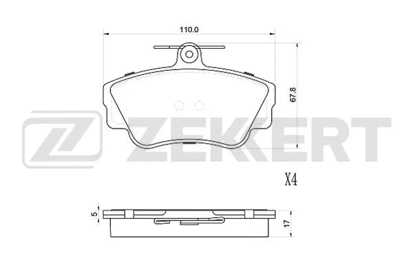 Brake Pad Set, disc brake (BS-2994)